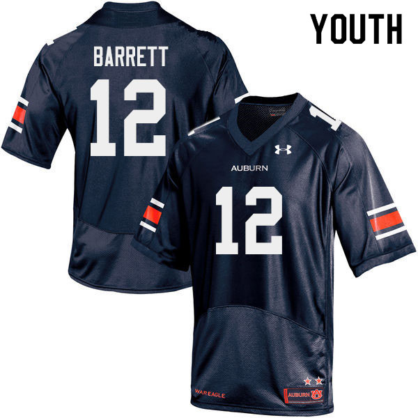 Auburn Tigers Youth Devan Barrett #12 Navy Under Armour Stitched College 2019 NCAA Authentic Football Jersey NJJ2074PR